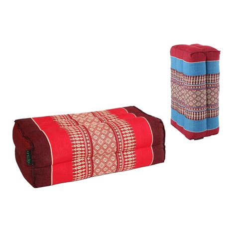 Standard Lot De 2 Coussins De Yoga Et Méditation Bourgogne Bleu