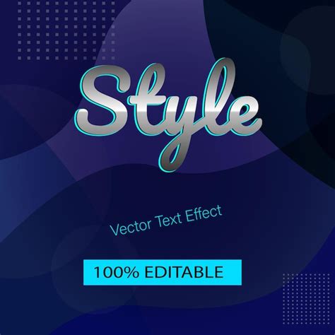 Style Modifiable D Effet De Texte Vectoriel Vecteur Premium