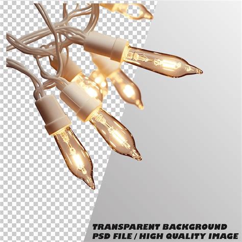 Christmas Decoration Lights Isolated On Transparent Background Psd File