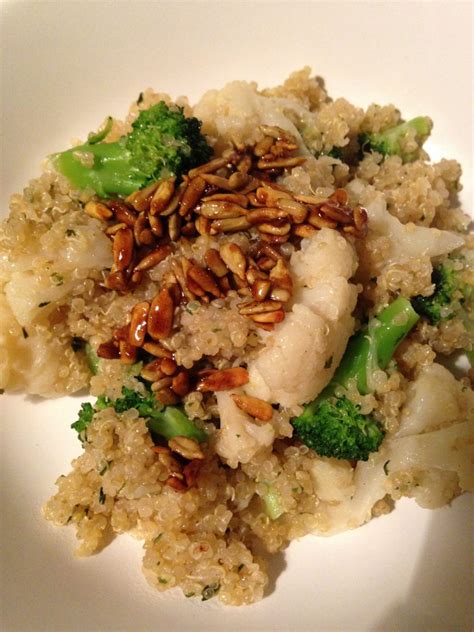 Quinoa With Cauliflower Broccoli Curry Sunflower Seeds Quinoa Mit