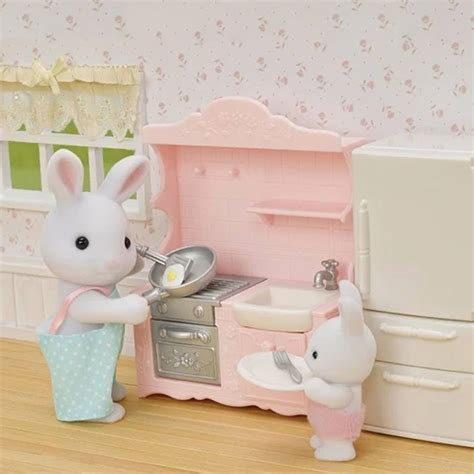 Sylvanian Families Cozinha Papai Coelho Neve Epoch Mastertel