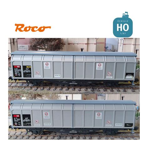 Set 2 Wagons Parois Coulissantes CFF Cargo SBB EP VI HO ROCO 6600027