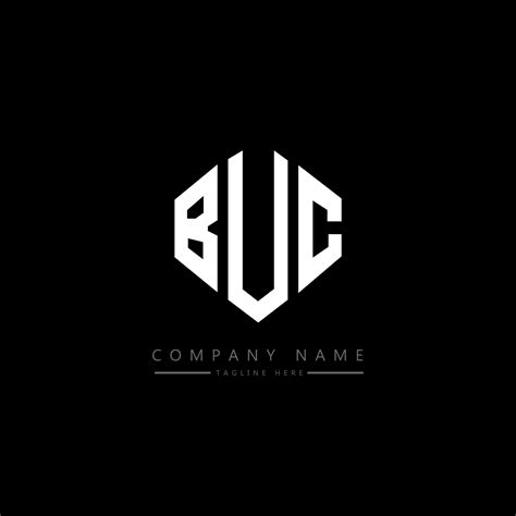 BUC letter logo design with polygon shape. BUC polygon and cube shape ...