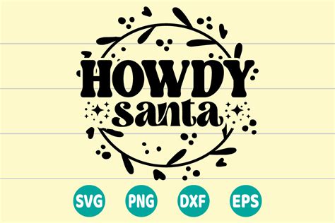 Howdy Santa Retro Svg Graphic By Creative Svg Corner Creative Fabrica