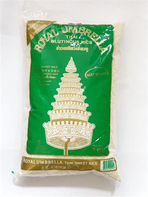 Royal Umbrella Thai Glutinous Rice Sticky Rice 5kg Yao Thai Supermarket