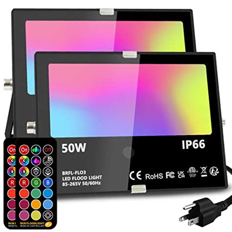 Melpo Led Flood Light Outdoor W Rgb Color Changing Landscape