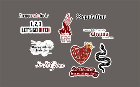 Reputation Inspired Stickers - Etsy