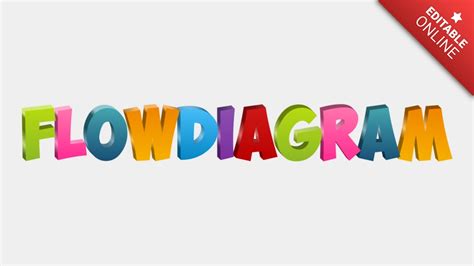 flowdiagram multi color    year text effect generator