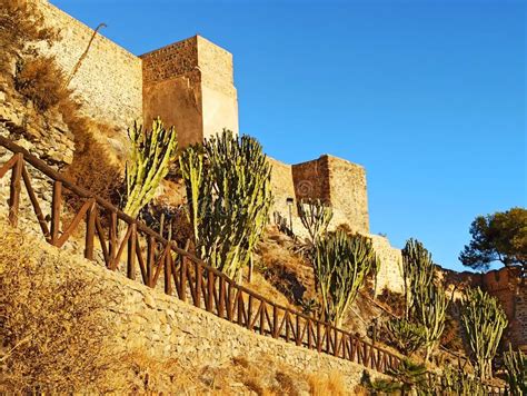 San Miguel Castle in Almunecar Stock Image - Image of fortress, castle ...