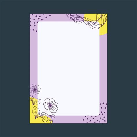 Abstract Shape and Line Border Paper A4 Document Scrapbook Journal ...