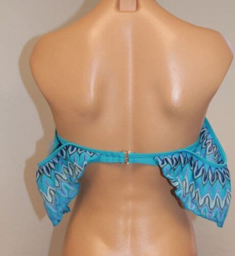 NWT Hula Honey Swimsuit Bikini Top Sz L Off Shoulder Underwire Crochet