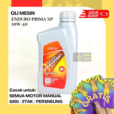 Jual OLI PRIMA XP PERTAMINA ENDURO 20W 50 1 LITER Shopee Indonesia