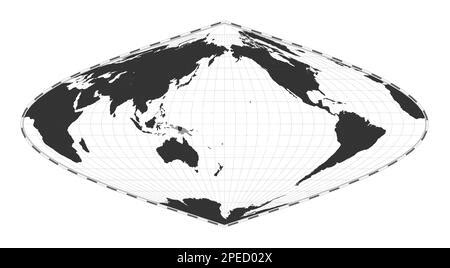 Vektor Weltkarte Sinusf Rmige Projektion Einfache Geografische