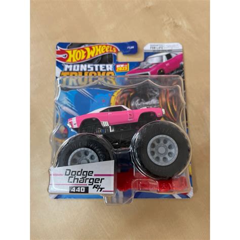 Hot Wheels Monster Trucks Dodge Charger R T Pink Shopee Malaysia