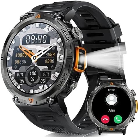 Reloj Militar Inteligente Para Hombres Con Llamada Linterna 1 45 HD