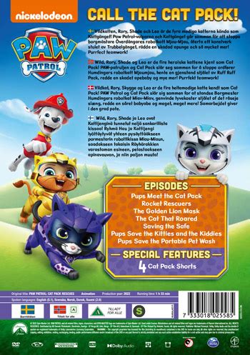 Paw Patrol Cat Pack Rescues DVD Film