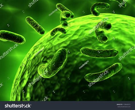 Bacteria Attacking Cell Stock Photo 110843672 : Shutterstock