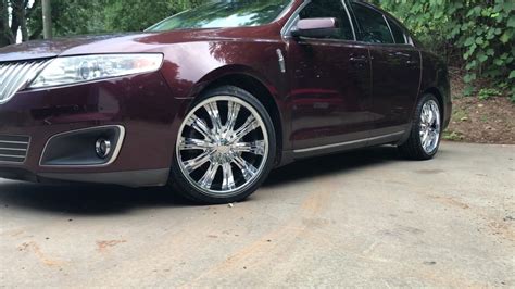 2009 Lincoln Mks Siting On 20 Versante 220 Chrome Wheels Wrapped In A