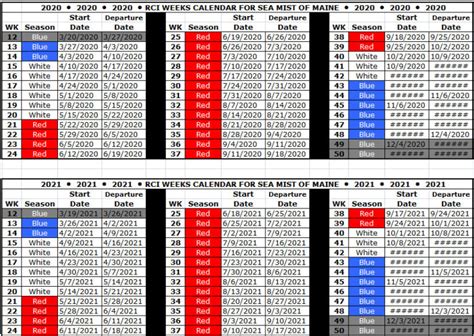 Rci Calendar Weeks Schedule Today Calendar Year View