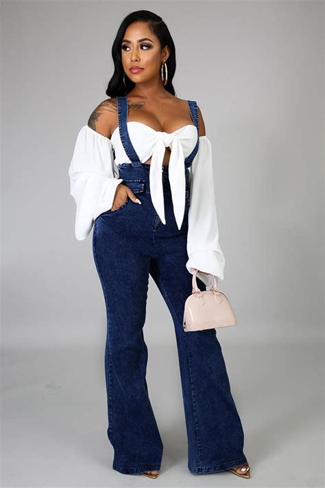 Denim Spaghetti Strap Jumpsuit With Side Pocket Design