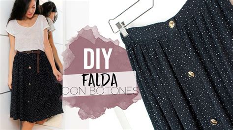 Diy Falda Midi Botones Cómo Hacer Una Falda Abotonada Youtube