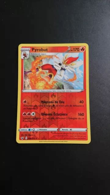 Carte Pokemon Pyrobut Reverse Rare Neuf Epee Et Bouclier