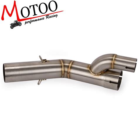 Free Shipping Motorcycle Exhaust Middle Pipe Link Pipe Slip On For BMW