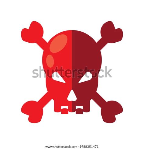 Skull Crossed Bones Danger Sign Isolated Stock Vector Royalty Free 1988351471 Shutterstock