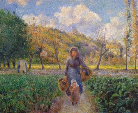 In the kitchen garden Camille Pissarro en reproducción impresa o