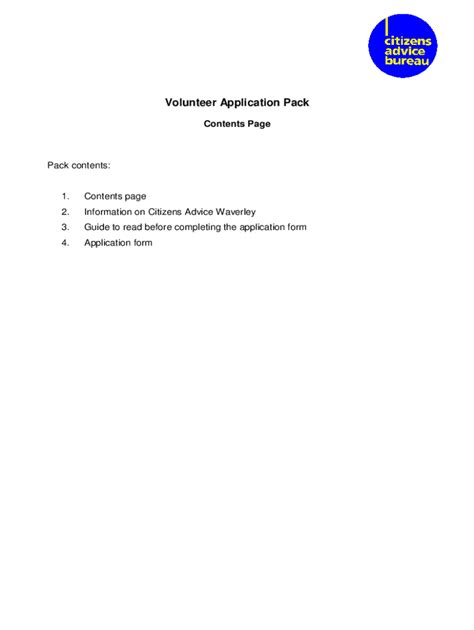 Fillable Online Re Form Orgvolunteer Application Packvolunteer