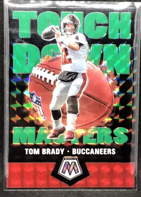 TOM BRADY 2020 Mosaic Touchdown Masters PRIZM Boucaniers Verts Bruts