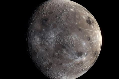 Callisto - Moon of Jupiter (Generative AI) Stock Illustration ...