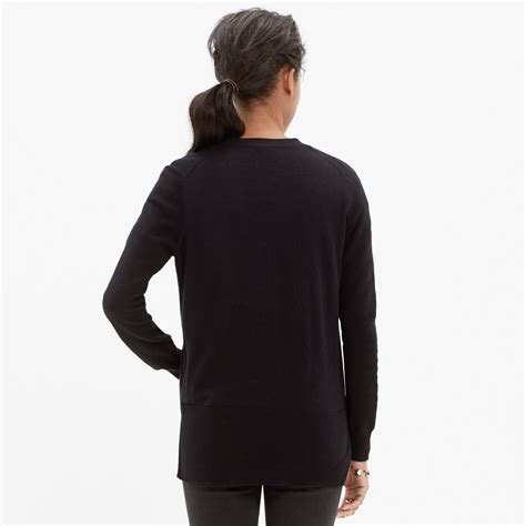 Madewell Spring Weight Cardigan Sweater In Black Lyst