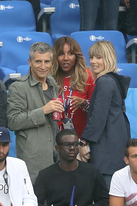 Photo Cathy Guetta Nagui et sa femme Mélanie Page lors du match du