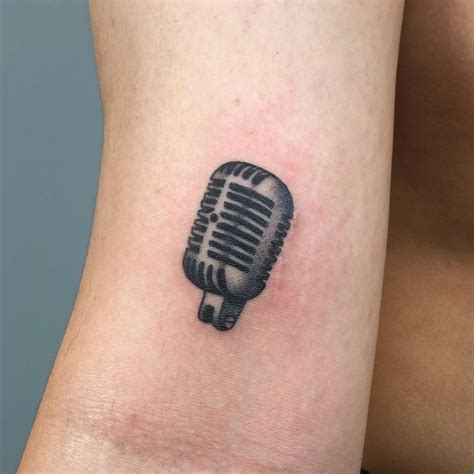 Simple Small Mic Tattoo By Goodlucktattooseoul