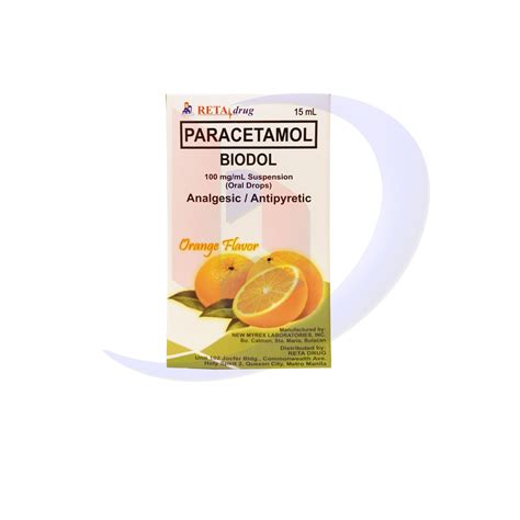 Paracetamol Biodol 100mg Ml Suspension Oral Drops 15ml Bambang Pharmaceutical Depot Inc