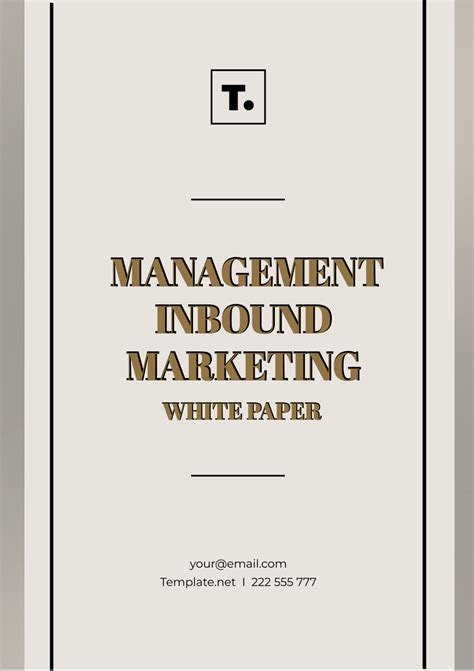 Free Management Inbound Marketing White Paper Template to Edit Online