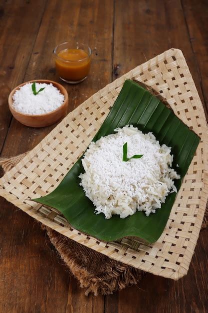 Premium Photo Ketan Kelapa Parut One Of Javanese Traditional Snack