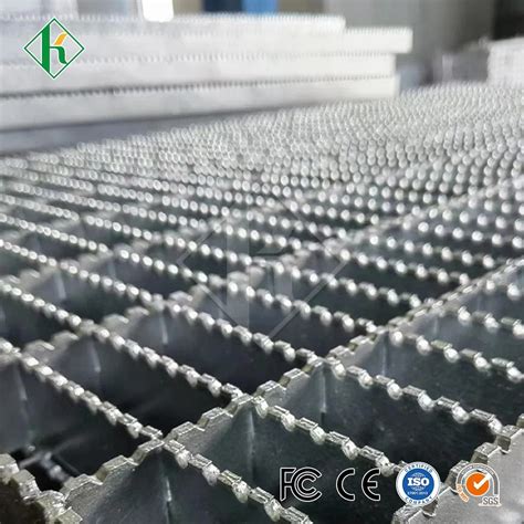 Kaiheng Galvanized Steel Grating Manufacturing Half Moon Serrated Steel