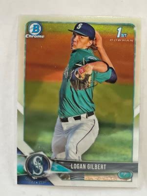 LOGAN GILBERT Mariners 2018 1st Bowman Draft Chrome BDC 63 2