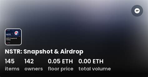 Nstr Snapshot Airdrop Collection Opensea