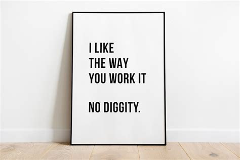 No Diggity Print Scandinavian Print Boyfriend Gift for - Etsy