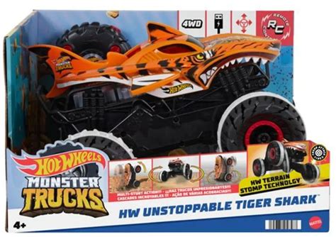 Hot Wheels Rc Monster Trucks Hw Unstoppable Tiger Shark Hgv Desde