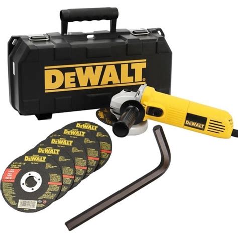 Esmerilhadeira Angular 4 1 2 Maleta 220V 5 Discos DeWalt