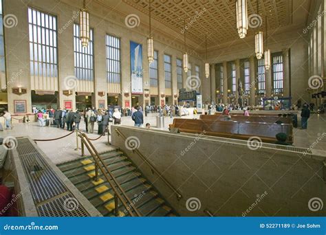 Interior View Of 30th Street Station, A National Register Of Historic Places, AMTRAK Train ...