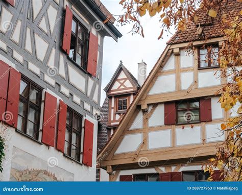 Casas Con Entramado De Madera En Alemania En El Casco Antiguo De