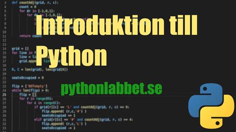 Programmera I Python Grundkursen P Pythonlabbet Se Youtube