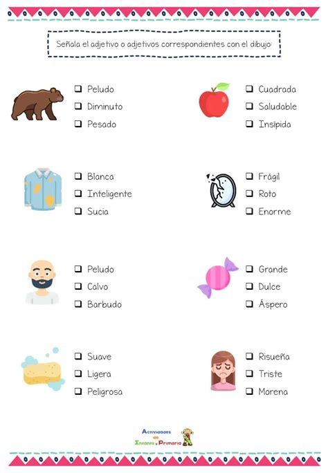 Adjetivos Calificativos Asociaci N Con El Sustantivo Adjetivos