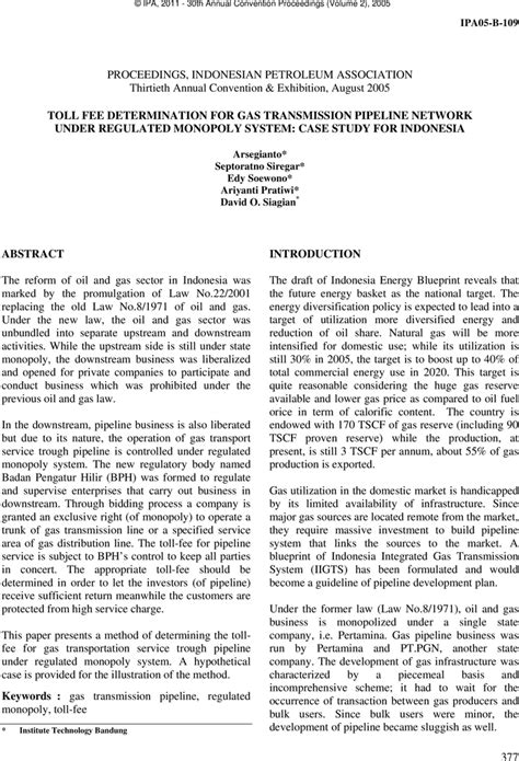 AAPG Datapages Archives Toll Fee Determination For Gas Transmission