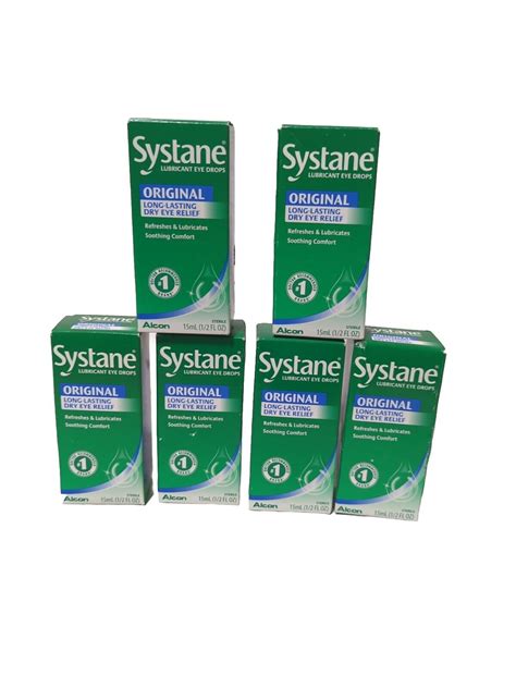 Box Lot 6 Systane Original Lubricant Eye Drops Long Lasting Dry Eye